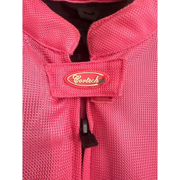 Cortech Womens Motorcycle Jacket Pink/White Mesh Size S - Picture 3 of 9